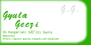 gyula geczi business card